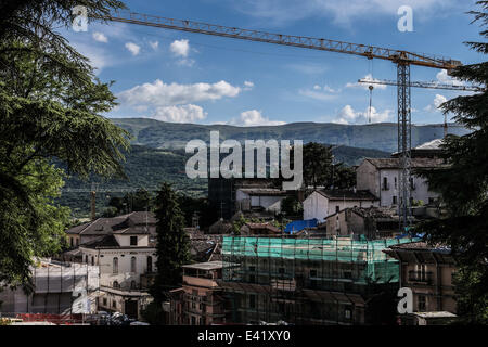 L'Aquila, Italie. 2 juillet, 2014. Une vue générale de la ville de L'Aquila, Italie le 2 juillet 2014. © Manuel Romano/NurPhoto/Zuma sur le fil Banque D'Images