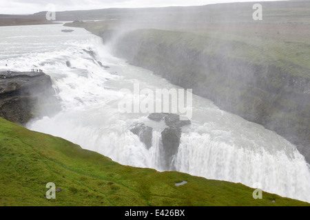 La rivière Hvita, Gullfoss, Haukadalur, sud-ouest de l'Islande, Gullfoss, rivière Hvita, sud-ouest de l'Islande, de Haukadalur Banque D'Images