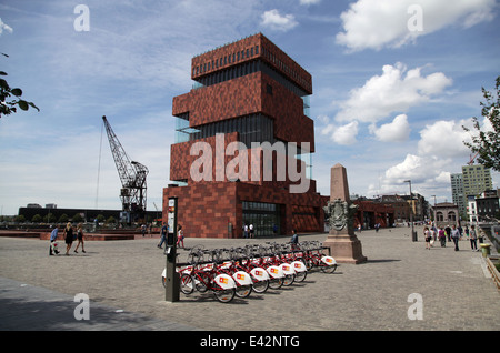 Musée MAS Anvers Belgique.Musée aan de Stoom Musée près de la rivière.situé le long de la rivière Escaut architecture Art déco Banque D'Images