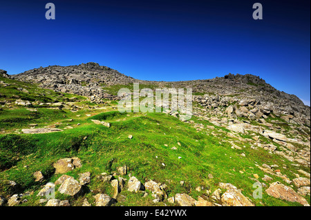 Le sommet de la grande dalle de Bowfell Banque D'Images