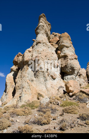 Cheminée volcanique dans le Parc National du Teide, Tenerife, Canaries. Banque D'Images
