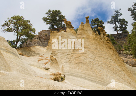 Paysage lunaire près de Vilaflor, Tenerife, Canaries. Banque D'Images