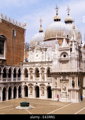 Cour intérieure du palais des Doges, Venise Banque D'Images