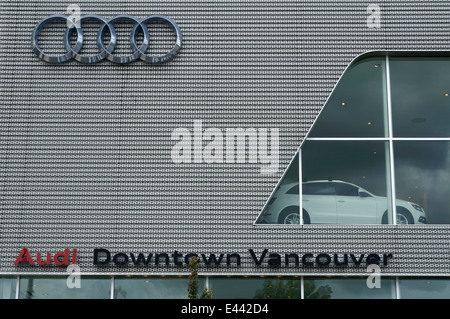 Audi concessionnaire de voitures de luxe à Vancouver, Colombie-Britannique, Canada Banque D'Images