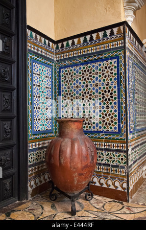 Détail de la Cour, le Palais de la Comtesse de Lebrija Banque D'Images