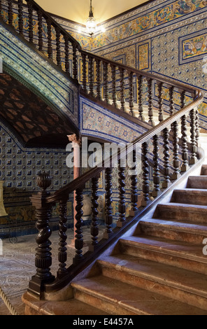 Détail d'escalier, Palais de la Comtesse de Lebrija Banque D'Images