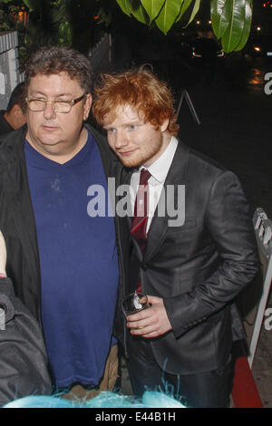 Au Chateau de la partie Post Grammy Marmont avec Ed Sheeran : où : West Hollywood, California, United States Quand : 27 Jan 2014 Banque D'Images