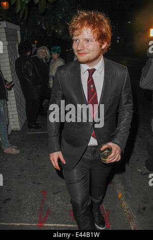 Au Chateau de la partie Post Grammy Marmont avec Ed Sheeran : où : West Hollywood, California, United States Quand : 27 Jan 2014 Banque D'Images