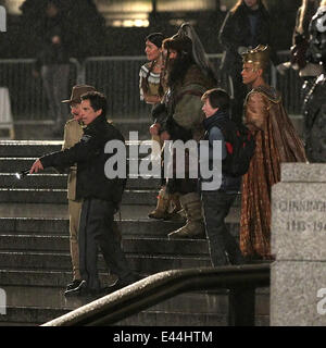 Tournage Sur L Ensemble De La Nuit Au Musee 3 Dans Le Centre De Londres En Vedette Ben Stiller Robin Williams Ou London Royaume Uni Quand 29 Jan 2014 Photo Stock Alamy