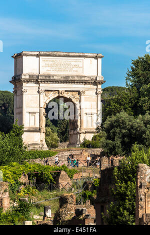 Arc de Titus, le Forum Romain, Rome, Latium, Italie Banque D'Images