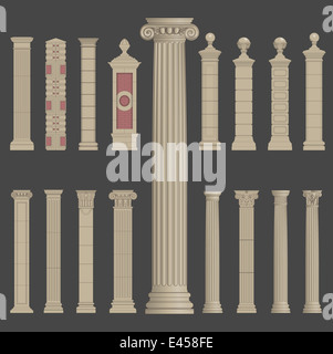 L'architecture grecque romaine colonne pilier Banque D'Images