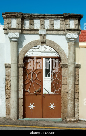 Spanien, Rhodos, Koskinou, schönes Haustor Banque D'Images