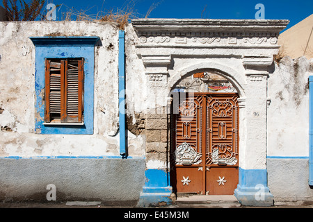 Spanien, Rhodos, Koskinou, schönes Haustor Banque D'Images