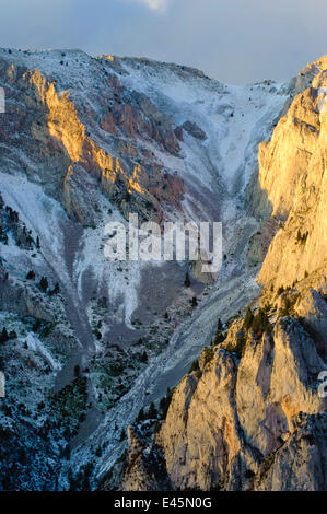 Moixeró montagnes, Penyes Altes del Moixeró Cadi Moixero Pedraforca, et du Parc Naturel, Pyrénées, Barcelone, Catalogne, Espagne. Novembre 2009 Banque D'Images