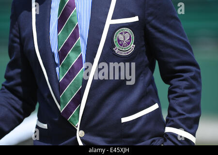 Wimbledon, Londres UK. 25 Juin, 2014. Tennis de Wimbledon. 3 jours de tournoi. Les vestons et de lier l'Action © Plus Sport/Alamy Live News Banque D'Images