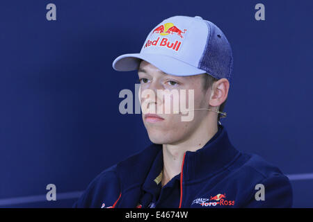 Silverstone, UK. 06Th Juillet, 2014. Grand Prix de Formule 1 britannique. Daniil Kvyat Scuderia Toro Rosso lors de la conférence de presse de jeudi : Action Crédit Plus Sport/Alamy Live News Banque D'Images