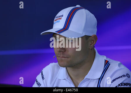 Silverstone, UK. 06Th Juillet, 2014. Grand Prix de Formule 1 britannique. De Valtteri Bottas Williams Martini Racing lors de la conférence de presse Jeudi : Action Crédit Plus Sport/Alamy Live News Banque D'Images