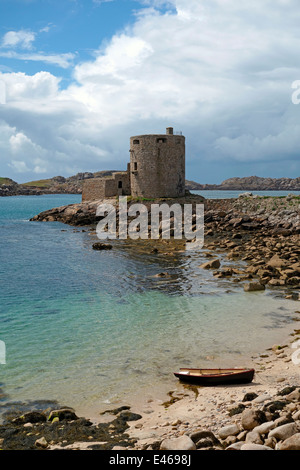 Cromwell's Castle, Tresco, Îles Scilly, Angleterre Cornwall Banque D'Images