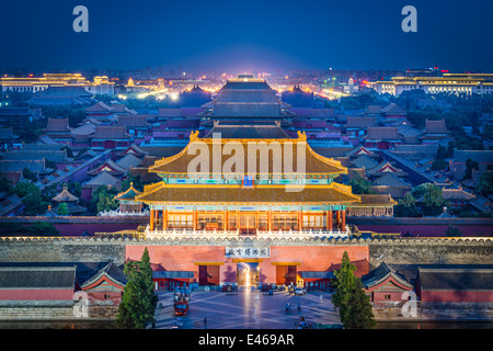 Beijing, Chine à la porte nord de la cité impériale. Banque D'Images