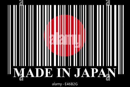 Le Japon drapeau de codes-barres, vector Banque D'Images