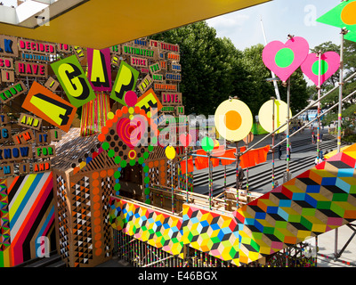 Festival d'art de l'installation de l'amour pour l'événement au Royal Festival Hall, London South Bank Centre Banque D'Images