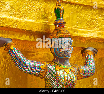 Le Grand Palais et le Temple du Bouddha d'Emeraude complexe dans Bangkok, Thaïlande Banque D'Images