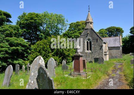 Vieux, maintenant fermé St Andrew's Church et cimetière, Molygrove, Pembrokeshire, Pays de Galles, Royaume-Uni. Banque D'Images