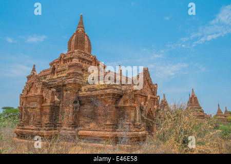 Ancient Temples bouddhistes dans la région de Bagan, Myanmar, en Asie du sud-est Banque D'Images