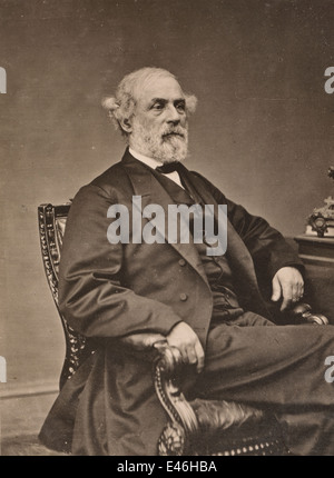 Robert Edward Lee, portrait de trois-quarts, assis, faisant face à droite, vers 1869 Banque D'Images