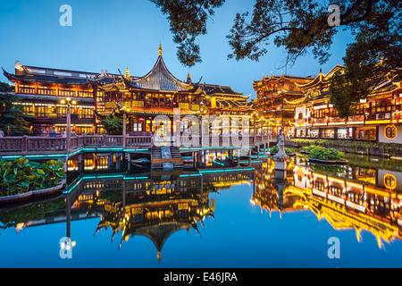 Shanghai, Chine au Jardins de Yuyuan. Banque D'Images