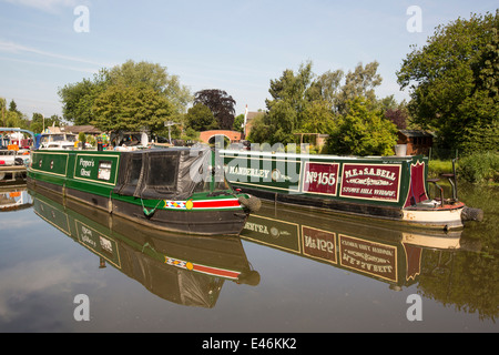 Un quai à Barrow upon Soar dans le Leicestershire, sur la rivière Soar. Banque D'Images