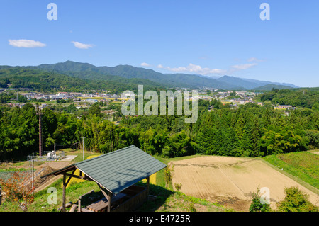 Paysage de l'Achi village dans le sud de Nagano, Japon Banque D'Images