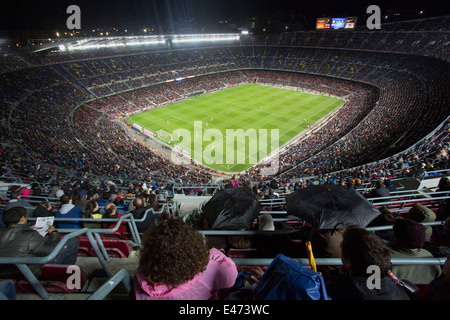 L'équipe de football de Barcelone, du stade Camp Nou à Barcelone, Espagne Banque D'Images