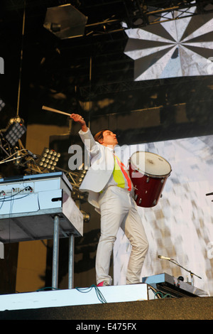 Arcade Fire en concert à Hyde Park à l'heure d'été britannique Barclaycard présente Hyde Park Banque D'Images