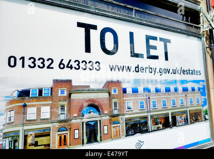 Soit par le signe de détail England UK Derby Banque D'Images