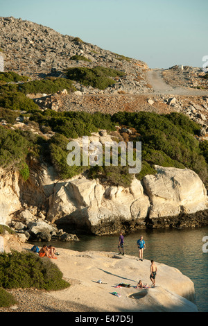 Spanien, Rhodos, Pefki, einsame Bucht Banque D'Images