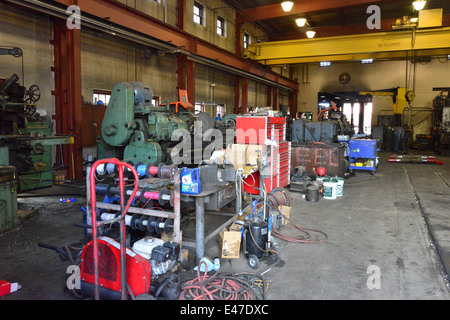 Un atelier de mécanique à l'Durrango/ Silverton de fer. Banque D'Images