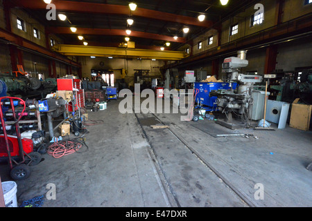 Un atelier de mécanique à l'Durrango/ Silverton de fer. Banque D'Images