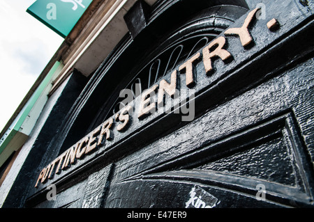 L'entrée de Pottenger, Belfast Banque D'Images