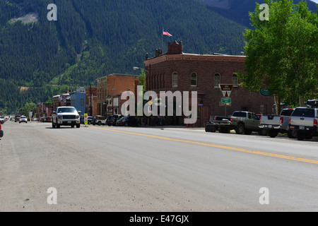 La ville de Silverton à Colorado, USA Banque D'Images