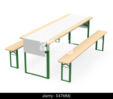 Table et bancs Banque D'Images