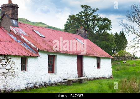 Vieille ferme en gîte à Auchindrain règlement croft et village musée du folklore à Furnace, Inveraray en montagnes de l'ECOSSE Banque D'Images