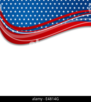 Illustration résumé drapeau américain pour professionnels 4 juillet Banque D'Images