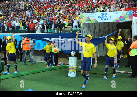 Eröffnungszeremonie, WM 2014, Frankreich vs Schweiz, Salvador da Bahia, Brésil. Usage éditorial uniquement. Banque D'Images