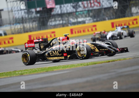 Silverstone, UK. 5 juillet 2014. Pastor Maldonado (VEN), Lotus F1 Team, lors du British Grand Prix de F1. Crédit : Kevin Bennett/Alamy Live News Banque D'Images