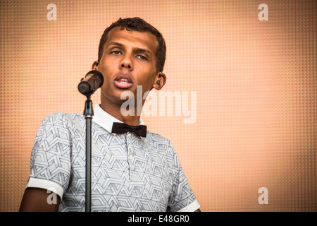 Stromae effectue live au Pinkpop Festival 2014 en Pays-bas © Roberto Finizio/Alamy Live News Banque D'Images