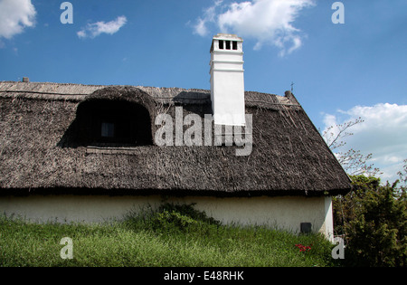 Vieille chaumière dans Aszofö au Lac Balaton, Hongrie Banque D'Images