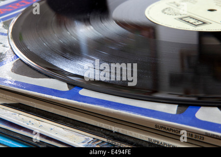 Disques vinyles Banque D'Images