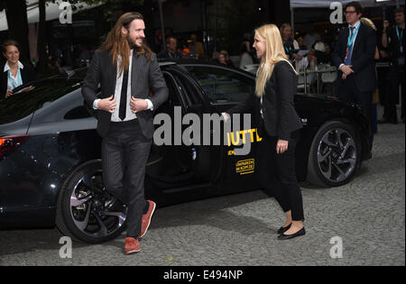 Munich, Allemagne. 5 juillet, 2014. Directeur Mike Cahill nous arrive pour la dernière activité de la festival international du film de Munich à Munich, Allemagne, 5 juillet 2014. Photo : Felix Hoerhager/dpa/Alamy Live News Banque D'Images