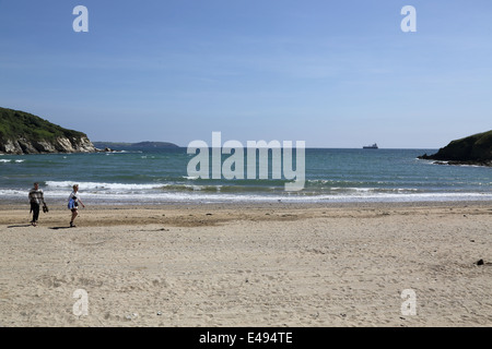 La plage de maenporth sur la côte de Cornouailles Banque D'Images